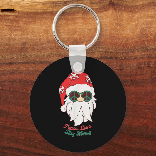 Porte-clés Hipe Père Noël Super Peace Sign Funny Christmas (Recto)