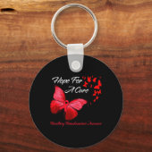 Porte-clés Hippie Dragonfly Red Ribbon Sensibilisation au can (Verso)