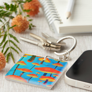 Porte-clés Hippie Dreamy Retro Vibe Enchanter Champignons
