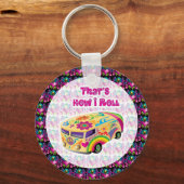 Porte-clés hippie van comment je roule (Recto)