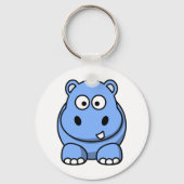 Porte-clés Hippo bleu mignon (Recto)