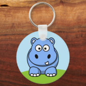 Porte-clés Hippo bleu mignon (Recto)