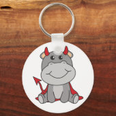 Porte-clés Hippo Halloween Cute Devil Costume sorcier Porte - (Recto)