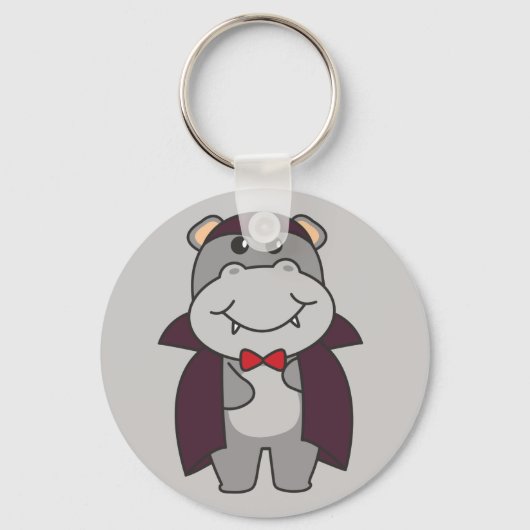 Porte-clés Hippo Halloween Cute Devil Vampire costume Keychai (Recto)