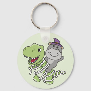 Porte-clés Hippo Halloween heureux T-rex Porte - clé costume