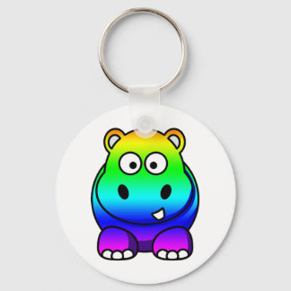 Porte-clés Hippo multicolore, Arc-en-ciel