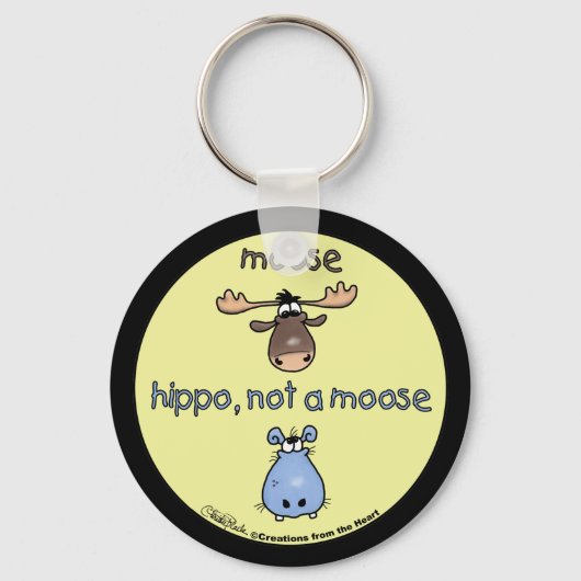 Porte-clés Hippo-pas-un-orignal ! (Recto)