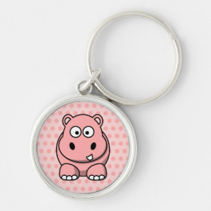 Porte-clés Hippo rose mignon