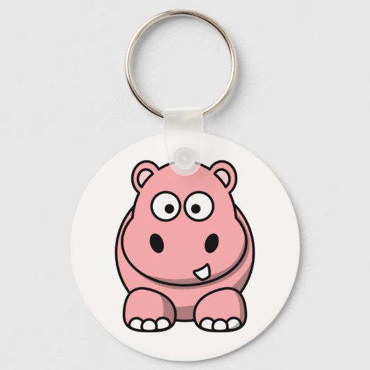 Porte-clés Hippo rose mignon (Recto)