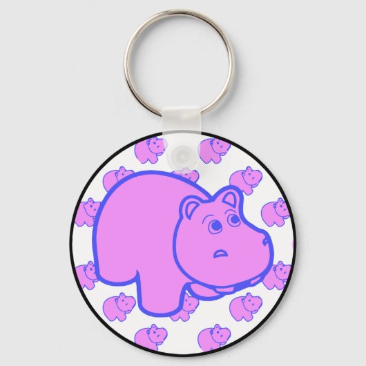 Porte-clés Hippo violet (Recto)