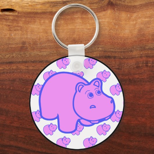 Porte-clés Hippo violet (Recto)