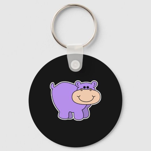 Porte-clés hippo violet (Recto)