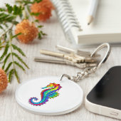 Porte-clés Hippocampe polygonal arc-en-ciel (Devant droit)