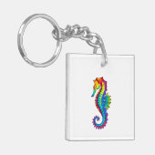 Porte-clés Hippocampe polygonal arc-en-ciel (Devant gauche)