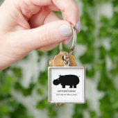Porte-clés Hippopotame (main)