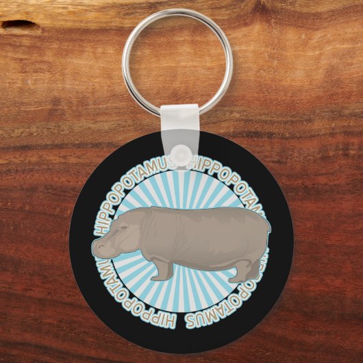 Porte-clés Hippopotame classique (Recto)