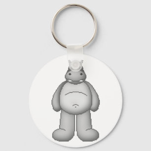 Porte-clés Hippopotame dodu de la créature de Lura