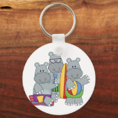 Porte-clés Hippos at the Beach Tshirts and Gifts (Recto)