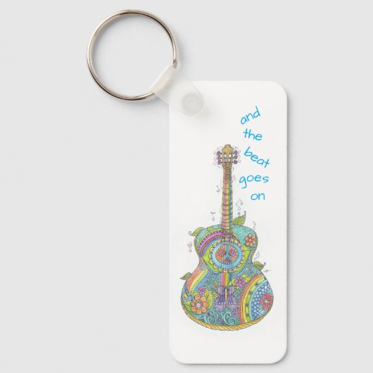 Porte-clés Hippy Guitar (Recto)