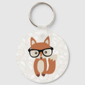 Porte-clés Hipster Baby Fox avec lunettes (Verso)