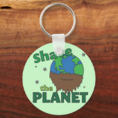 Porte-clés Hipster Bearded Earth Day Shave (Save) The Planet (Recto)