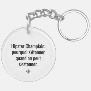 Porte-clés Hipster Champlain s'estonne - VOS COULEURS