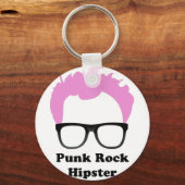 Porte-clés Hipster de Punk Rock (Recto)