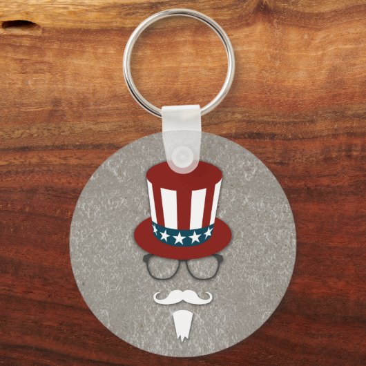 Porte-clés Hipster Oncle Sam (Recto)