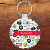 Porte-clés Hipster Porte - clé personnalisé (Recto)