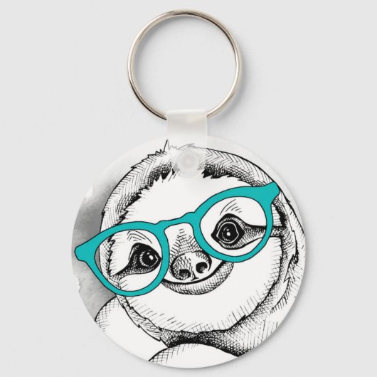 Porte-clés Hipster Sloth (Recto)
