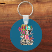 Porte-clés His Way Is Better Leopard Christian Jesus Bible Ve (Recto)