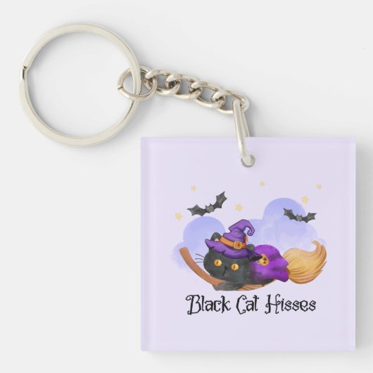 Porte-clés Hisses de chats noirs (Devant)