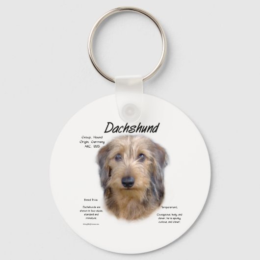 Porte-clés Histoire à poils durs de Dachshund (Recto)