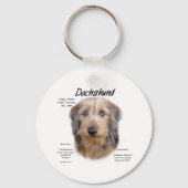 Porte-clés Histoire à poils durs de Dachshund (Verso)