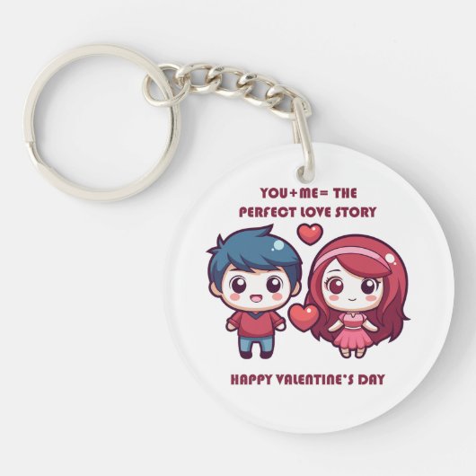 Porte-clés Histoire d'amour pour la Saint Valentin (Devant)