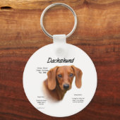 Porte-clés Histoire de Dachshund lisse (Recto)