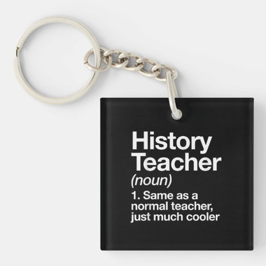 Porte-clés Histoire Définition de l'enseignant Retour école P (Devant)