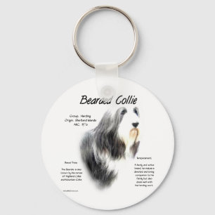 Porte-clés Histoire des collies hérissées; Amour Collies héri