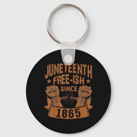 Porte-clés histoire des noirs juneteenth presque libre depuis (Recto)