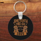 Porte-clés histoire des noirs juneteenth presque libre depuis (Recto)