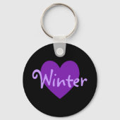 Porte-clés Hiver en violet (Recto)