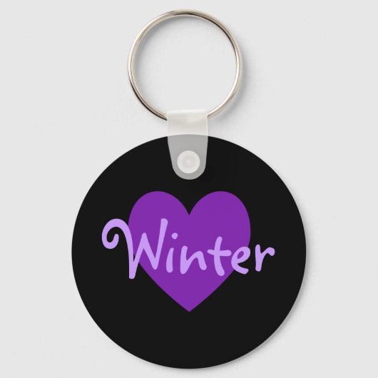 Porte-clés Hiver en violet (Recto)