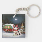 Porte-clés Hiver Sibérie Husky Caravan Christmas Adventure (Dos)