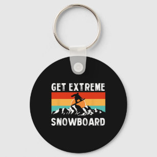 Porte-clés Hiver Sports extrêmes Montagnes Snowboard Frets