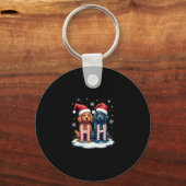Porte-clés Ho Ho Ho Great Pyrenees Dog Lover Christmas Santa (Recto)