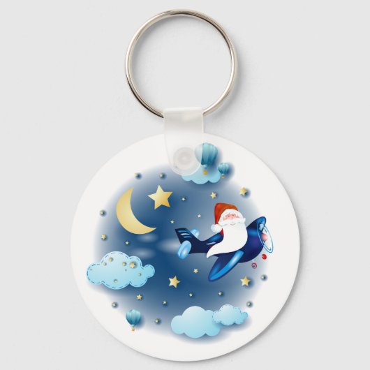 Porte-clés Ho ho ! Père Noël dans l'avion (Recto)