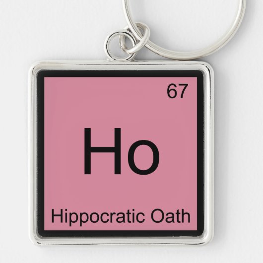 Porte-clés Ho - Serment d'Hippocrate Symbole d'élément de chi (Devant)