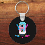 Porte-clés Hockey 8 Years Old Ice Cream Drip 8th Birthday Kid (Recto)