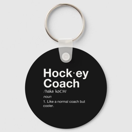 Porte-clés Hockey Coach Fun Sport Coach Définition (Recto)