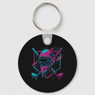 Porte-clés Hockey de crème glacée rétro pour garçons enfants
